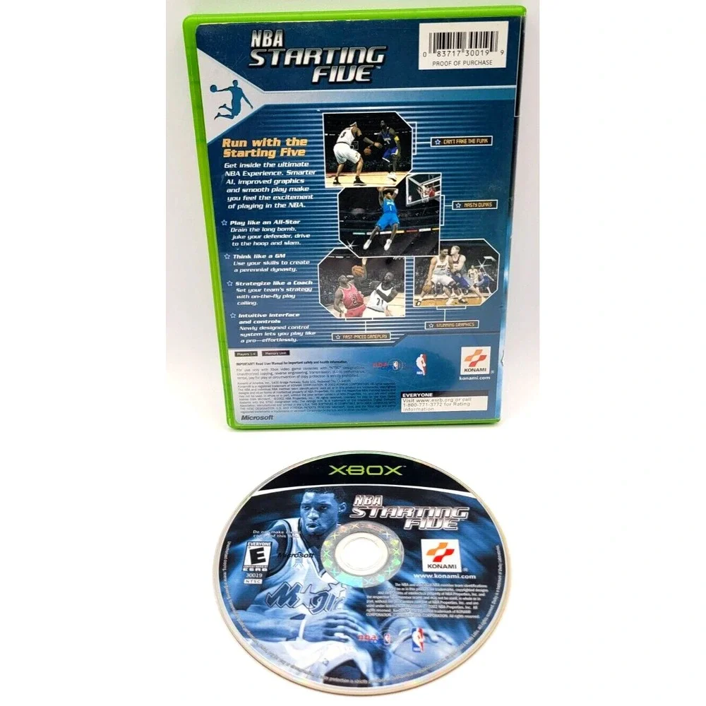 NBA STARTING FIVE XBOX GAME GAME & CASE‎
